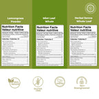 Digestive Health Trio 10.59 oz (300 gm) | Includes Mint Leaf Whole, Lemongrass Fine Cut & Senna Herbal Tea Leaf Whole | Perfect for Hot/Iced Tea, Mocktails | Promotes Inner Wellness | 3 PACK of 3.53 oz